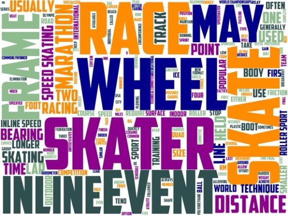 Inline Speed Skating Wordart Background: A Vibrant Design Asset for Creative Projects