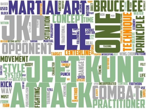 Jeet Kune Do Wordart Skinny Tumbler: Inspire Daily with Hand-Drawn Word Cloud Design