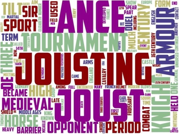 Jousting Wordart Sticker