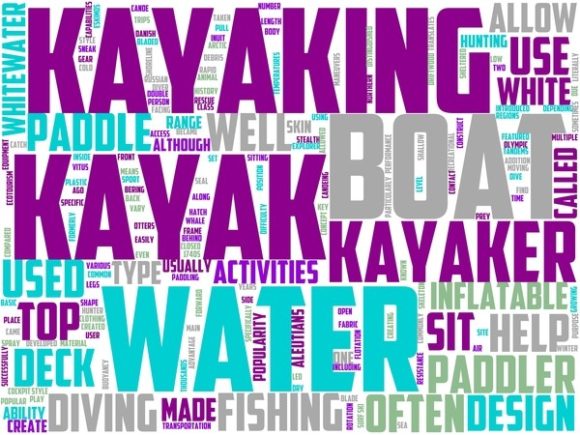 Kayaking Wordart Book Cover