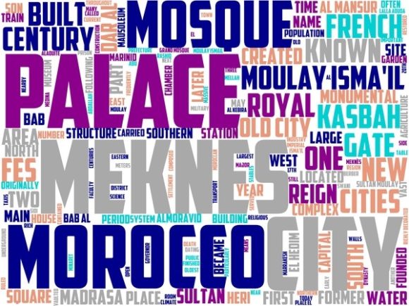 Meknes Wordart Book Cover