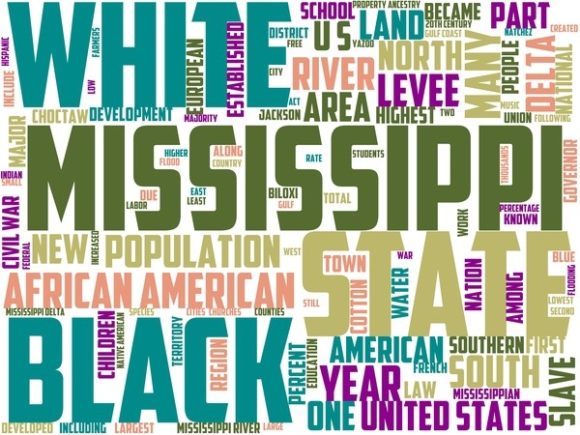 Mississippi Wordart Tie Dye