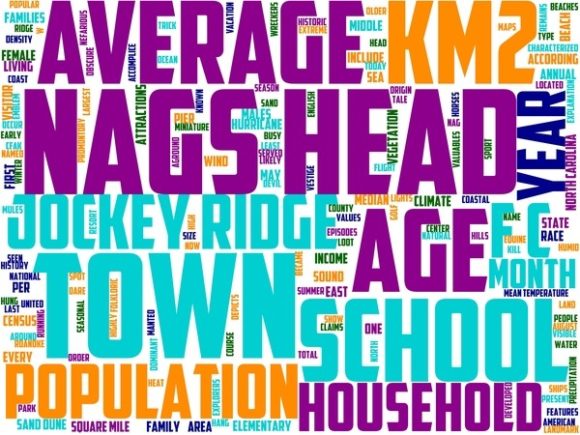 Nags Head Wordart Sticker